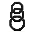 Octagon Rings 3 sizes Black