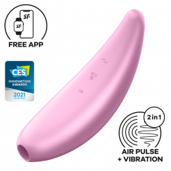 Satisfyer 'Curvy 3+', Druckwellenvibrator, pink, 15 cm
