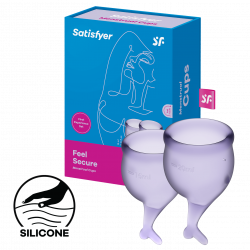 Satisfyer 'Feel Secure - Menstrual Cup Set', Menstruationstasse, flieder, 15 & 20 ml