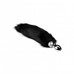 Buttplug with black Tail, 8,5cm